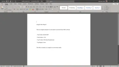تحويل PDF مع جداول وتنسيق إلى Word