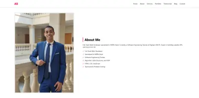 تصميم وبرمجة موقع شخصي احترافي (Portfolio & Blog) متجاوب بالكامل