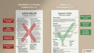 تصميم وتنسيق سيرة ذاتية (CV) احترافية متوافقة مع أنظمة ATS