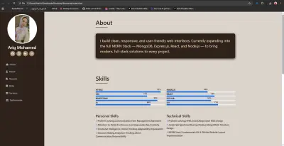 تصميم portfolio