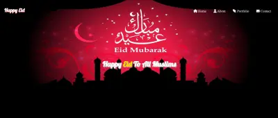 تصميم وتطوير موقع تهنئة بعيد الفطر المبارك (Happy Eid)