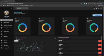 داشبورد للتحكم في موقعك