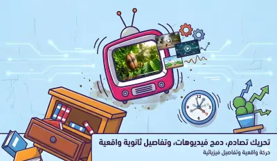 تصميم وتحريك مشهد موشن جرافيك تفاعلي: مشهد الغرفة الديناميكي