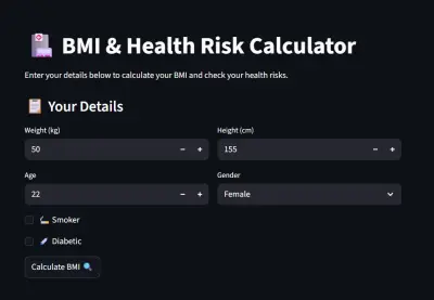 BMI+Health Risk Calculator