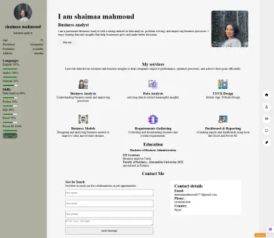 تصميم موقع Portfolio شخصي