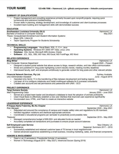 Cv احترافي مطابق لنظام ال ATS