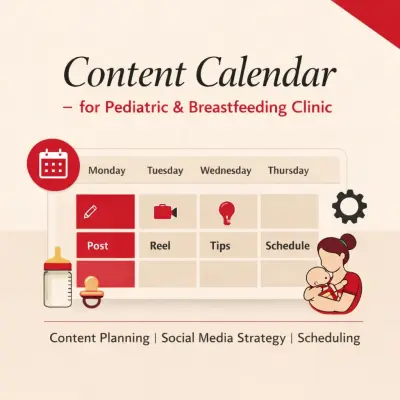 إعداد (content calendar) محتوى أسبوعى لعيادة طب الأطفال و رضاعة طبيعية