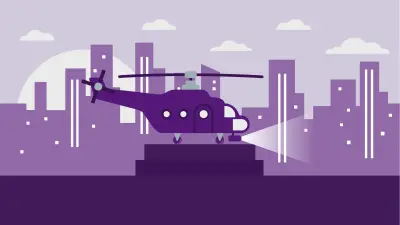 Helicopter Motion Graphics Scene