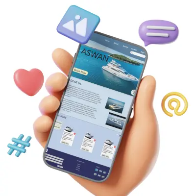 تصميم صفحة Landing page لموقع تأجير او بيع الياخت وايضا High - fidelty