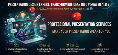 تصميم عروض تقديمية (PowerPoint) احترافية وعصرية تحول أفكارك إلى واقع بصري