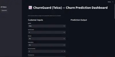 Customer Churn Prediction System (ML + API + Dashboard)
