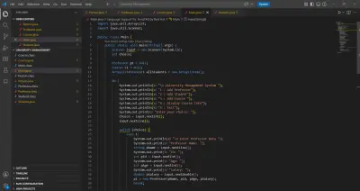 نظام ادارة جامعه باستخدام JAVA & OOP