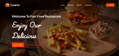 تصميم موقع الكتروني لمطعم