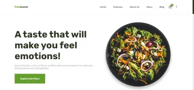 تصميم موقع الكتروني لمطعم