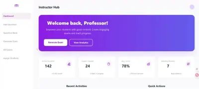 تصميم وتطوير منصة تعليمية لإدارة الكورسات والاختبارات بين المحاضر والطالب