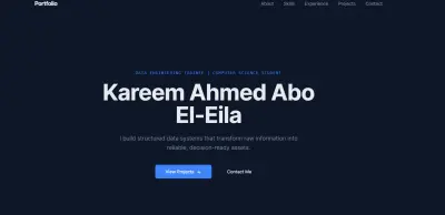 صورة العمل Professional Portfolio Website from CV