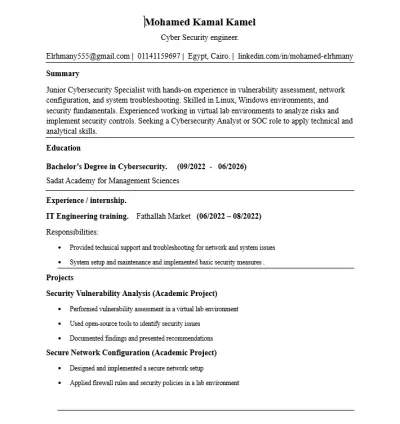 تصميم وكتابة سيرة ذاتية احترافية (CV) تزيد فرص قبولك في الوظائف