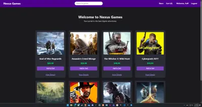 صورة العمل تصميم وتطوير واجهة متجر إلكتروني لبيع ألعاب الفيديو (Nexus Games)