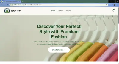 TownTeen | برمجة موقع الكتروني لبيع الملابس