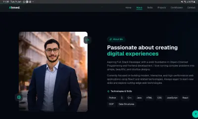 موقع Portfolio شخصي حديث واحترافي
