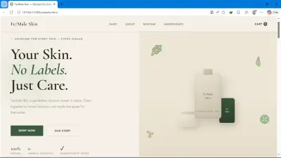 Landing Page لمنتجات العناية بالبشرة