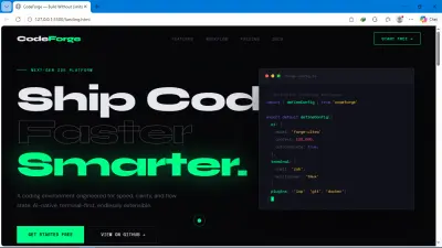 تصميم landing page (CodeForge)