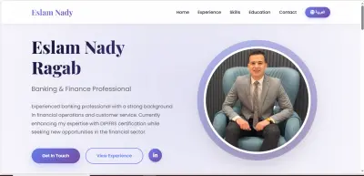تطوير موقع Portfolio شخصي احترافي (Responsive Web Design)