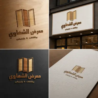 لوجو لمعرض البراڤانات الخشبية