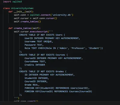 نظام إدارة جامعي متكامل بلغة Python مع نظام صلاحيات (Role-Based Access Control)
