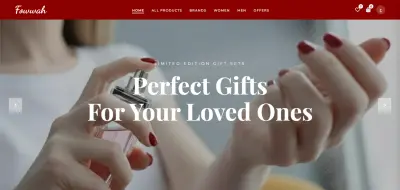 تصميم كامل لموقع لبيع البرفانات