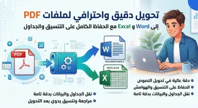 تحويل PDF إلى Word وExcel بدقة عالية مع الحفاظ على التنسيق والجداول