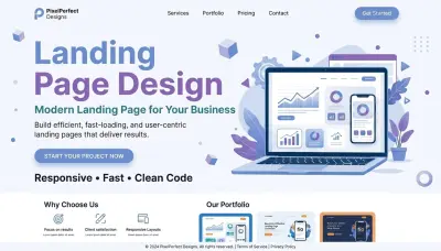 تصميم صفحة هبوط Landing Page متجاوبة وسريعة