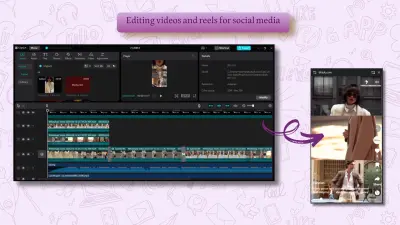 تصميم وتحرير فيديوهات وReels للسوشيال ميديا على CapCut