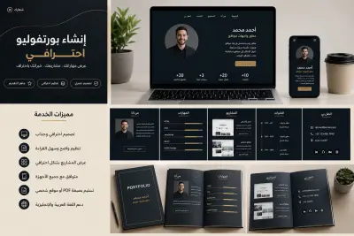 إنشاء بورتفوليو احترافي PDF أو موقع شخصي لعرض أعمالك