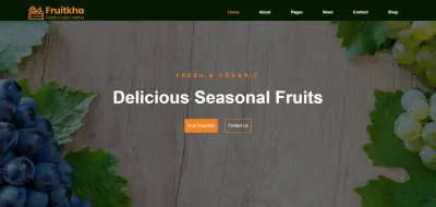 إنشاء موقع ويب لعرض الفواكه والخدمات الزراعية