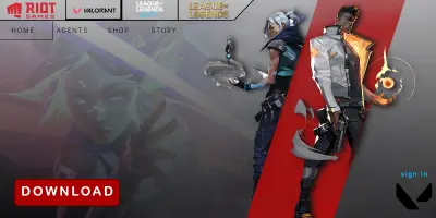 تصميم Landing Page مستوحى من لعبة Valorant يهدف إلى تقديم تجربة بصرية قوية تعكس هوية اللعبة الديناميكية.