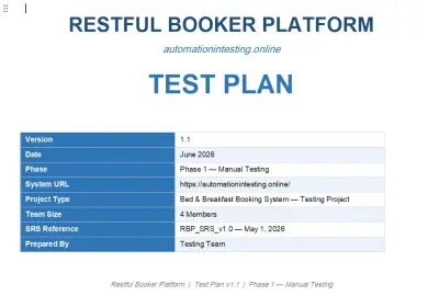 Test plan for phase 1