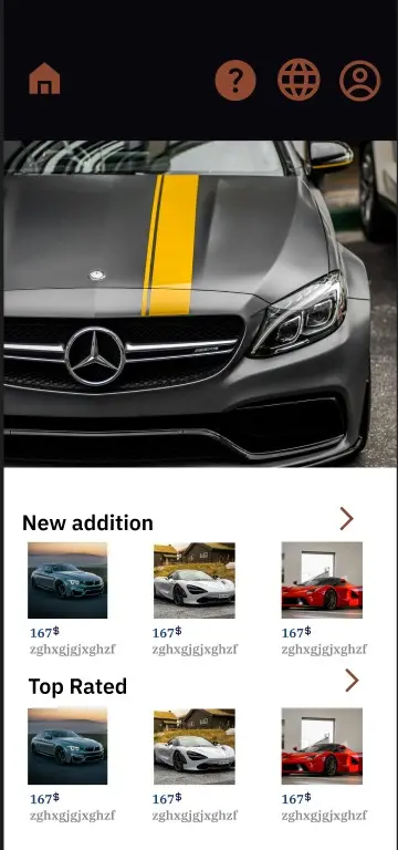 تصميم واجهات UI/UX احترافية وعصرية لتطبيق تأجير سيارات على Figma