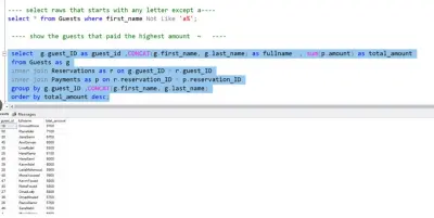 سكوال وتحليل بيانات