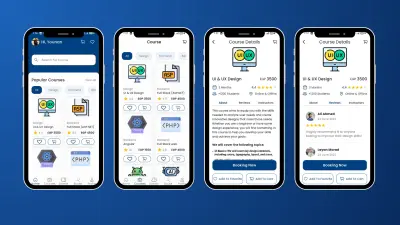تطبيق موبايل تعليمية لعرض وإدارة الكورسات