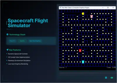 تطوير لعبة Pac-Man الكلاسيكية باستخدام C++ و OpenGL