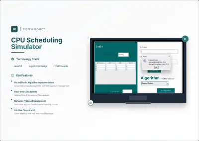 محاكي خوارزميات جدولة المعالج (CPU Scheduling Simulator)