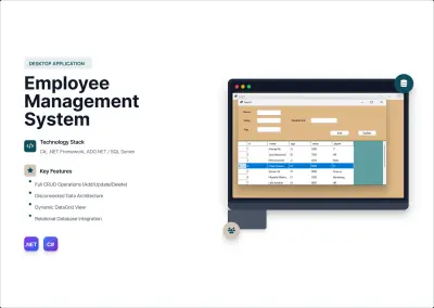نظام إدارة الموظفين (Employee Management System) باستخدام NET & SQL Server.