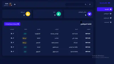 لوحه تحكم (ِAdmin Dashboard) باللغه العربيه