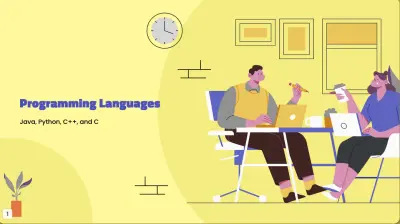 تصميم عرض PowerPoint احترافي لمقارنة لغات البرمجة (Python - Java - C - C++)