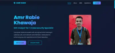 برمجة وتصميم موقع شخصي Portfolio تفاعلي باستخدام HTML, CSS