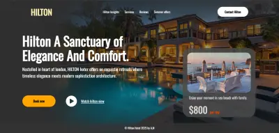 تصميم موقع ويب فندقي متعدد الصفحات باستخدام HTML و CSS