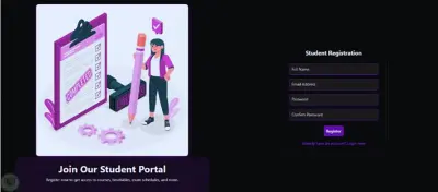 تطوير بوابة للطلاب (Student Portal)