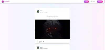 تطبيق سوشيال ميديا متكامل (Social Media Web App)
