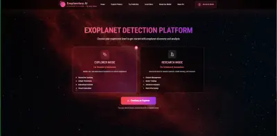 صورة العمل Exoplanets discovery platform- AI /FRONT END PROJECT